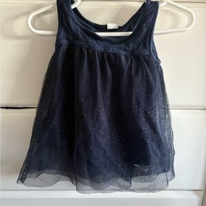 GAP Navy Blue Toddler sparkly tulle Top size 18-24months